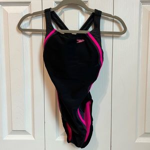 Never worn- Pink & black Speedo one-piece